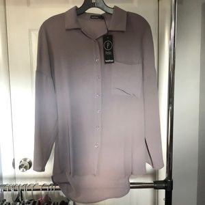Oversized button down blouse